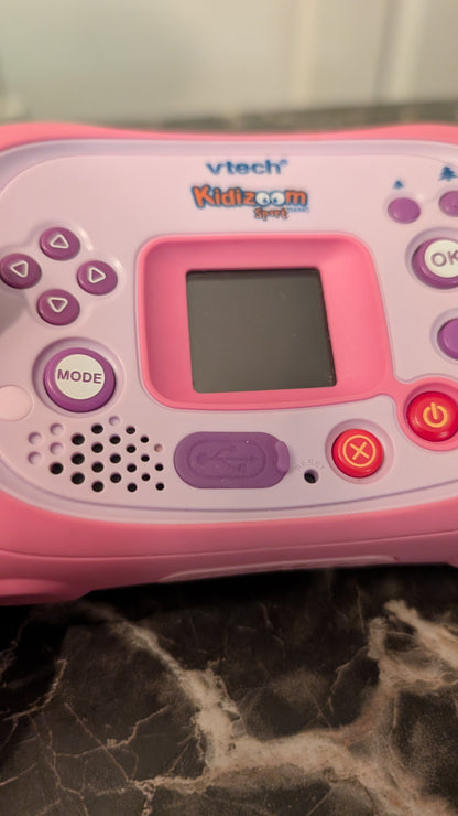VTech Kidizoom Sport Pink Digital Camera for Kids w/ Manual & USB Cable