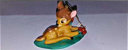 Grolier Collectibles Disney Bambi 2001 Dated Christmas Ornament New in Box 35500-993