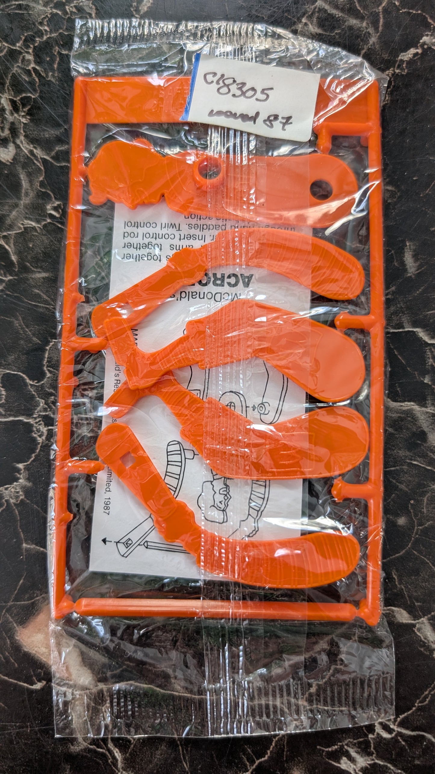 McDonald’s Acrobate 1987 Canada Happy Meal Toy NEW Sealed Uncut Sprue