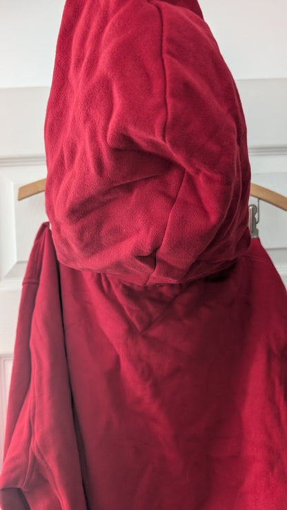 Tommy Hilfiger Men’s Full Zip Hoodie Red Fleece Lined Size XXL