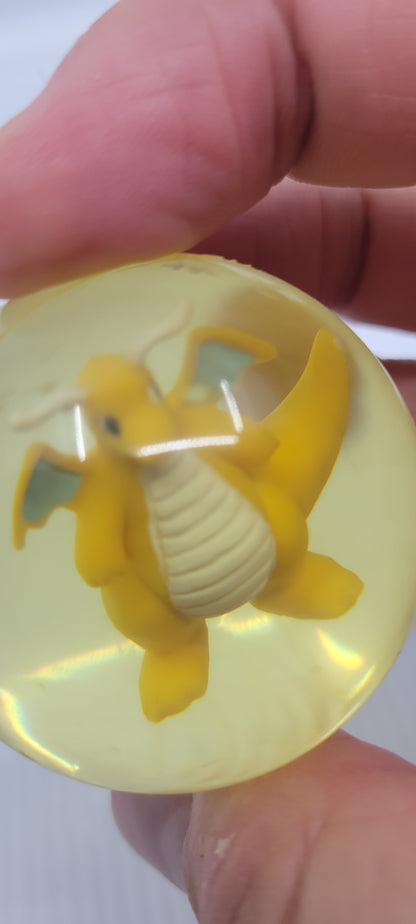 Pokemon Dragonite Bouncy Ball Rubber Power Pokeball Figure Vintage Tomy