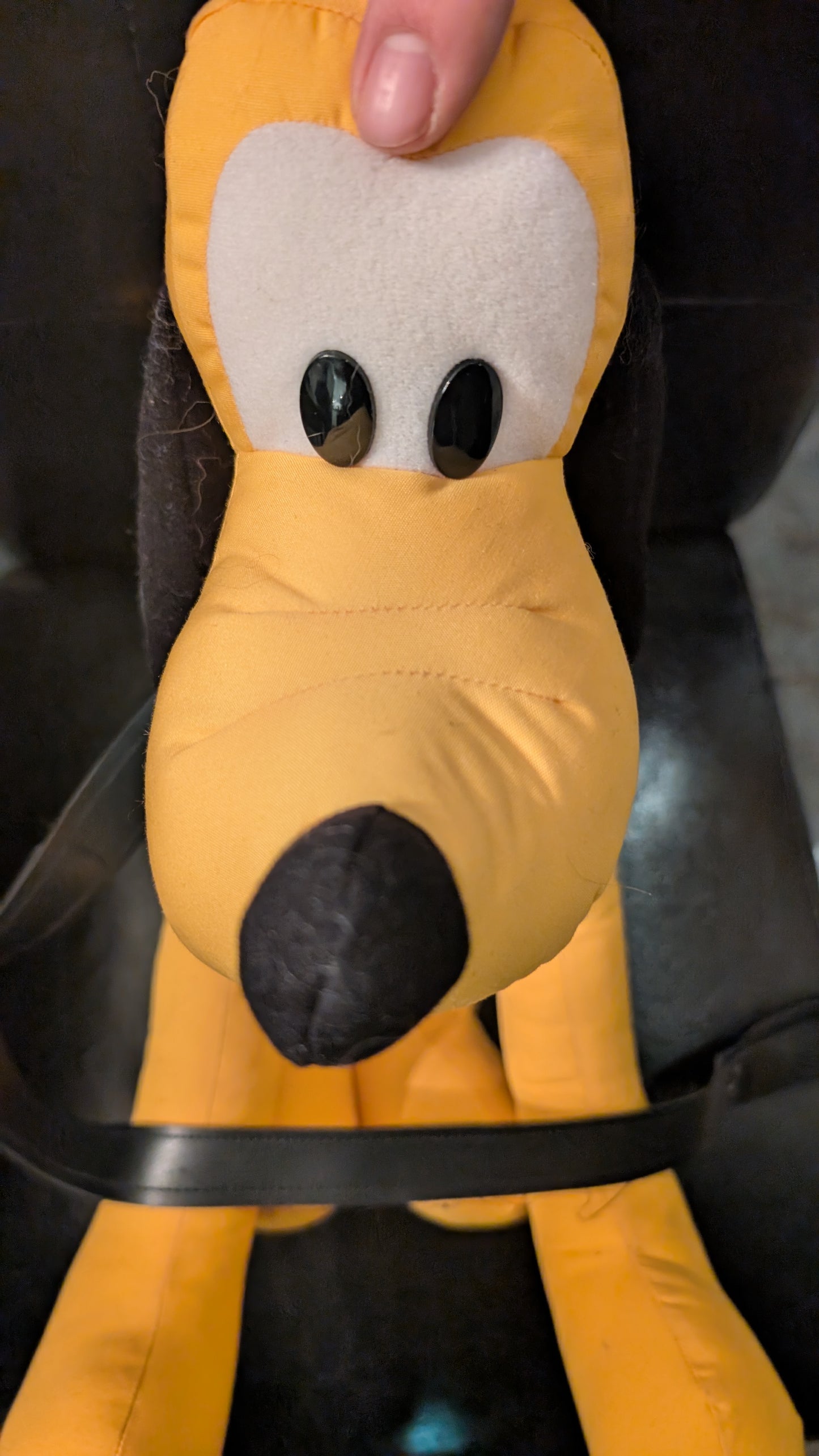Vtg Disneyland WDW Pluto Plush Toy with Leash Disney Parks Exclusive Stuffed Dog