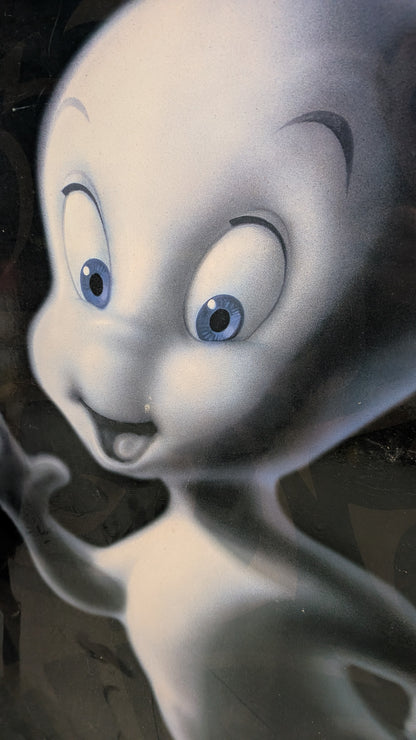 Vintage Casper The Friendly Ghost Wood Panel Wall Art Large Poster Size