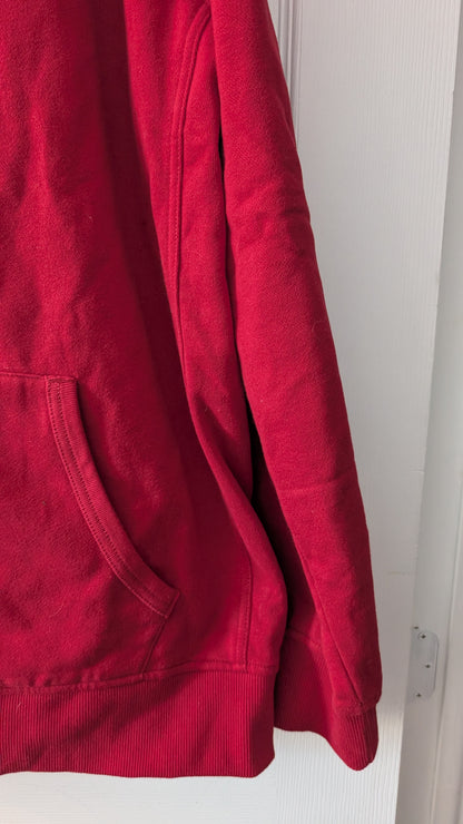 Tommy Hilfiger Men’s Full Zip Hoodie Red Fleece Lined Size XXL