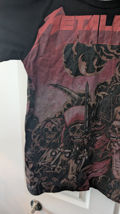 Metallica Graphic T-Shirt Black Size Small Licensed Band Tee 2021 Skull Rider Art