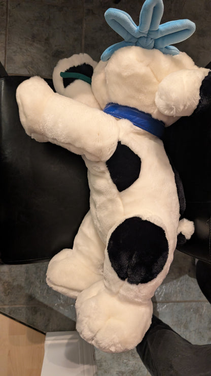 Vtg Cuddly Messengers Fido Dog Plush w/ Flower & Leash 22” 2003 Stuffed Toy