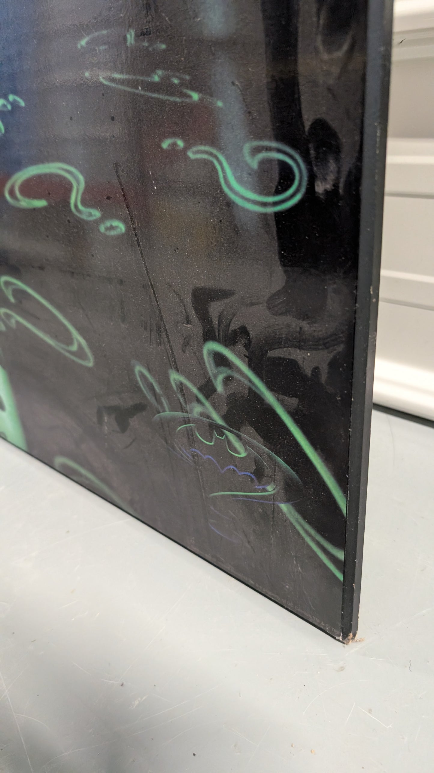 Dc comics Vintage Batman Riddler Jim Carrey Wood Panel Wall Art Approx Poster Size