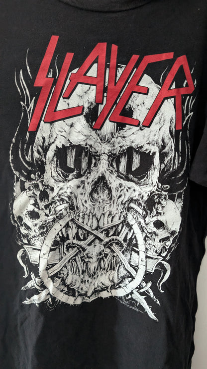Slayer Skull Graphic T-Shirt Black Size Medium Official Licensed Metal Band Tee