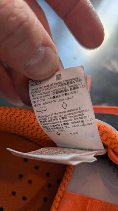 Decathlon Kipsta Indoor Soccer Shoes Futsal IC US 7 EU 40 Gray Orange