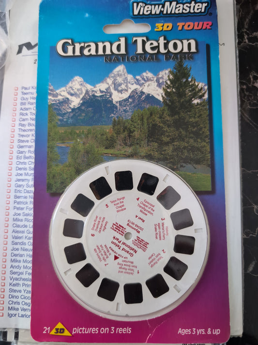 View-Master 3D Tour Reels – Grand Teton National Park – 21 Pictures – New Sealed
