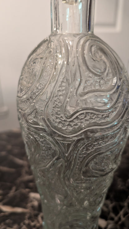 Vintage Italian Glass Decanter Bottle “LAW FORBIDS SALE OR THIS BOTTLE” Italy