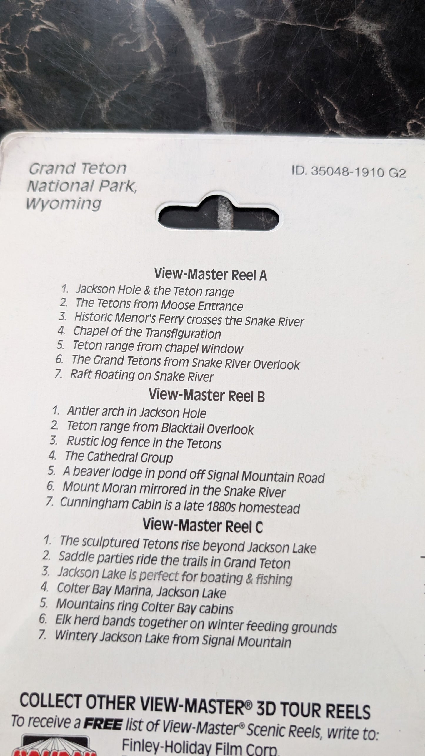View-Master 3D Tour Reels – Grand Teton National Park – 21 Pictures – New Sealed