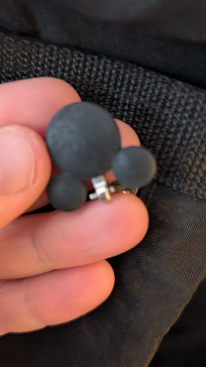 Walt Disney World Shoulder Tote Bag 20" Weekender Black Embroidered Characters