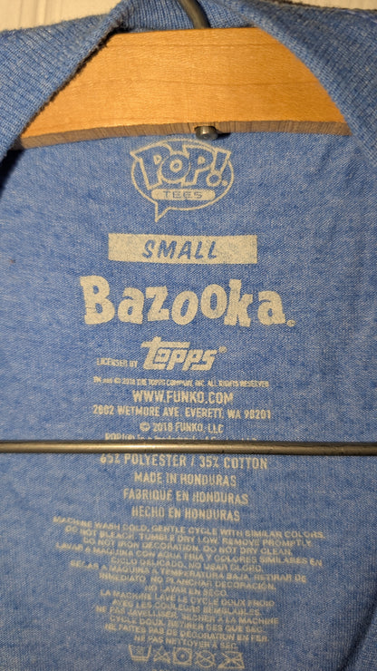 Bazooka Joe Club T-Shirt Blue Small Pop! Tees Topps Bubble Gum Official funko pop!