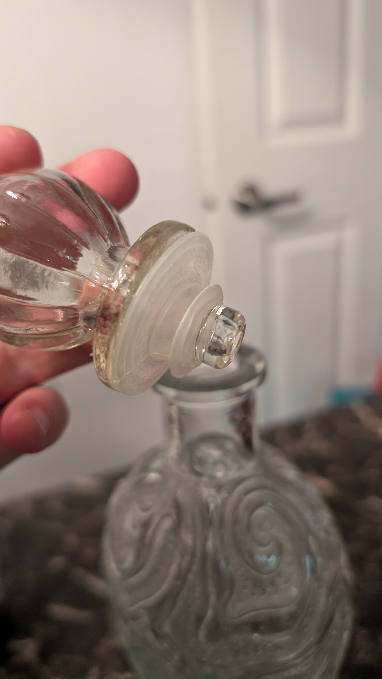 Vintage Italian Glass Decanter Bottle “LAW FORBIDS SALE OR THIS BOTTLE” Italy