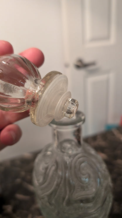 Vintage Italian Glass Decanter Bottle “LAW FORBIDS SALE OR THIS BOTTLE” Italy