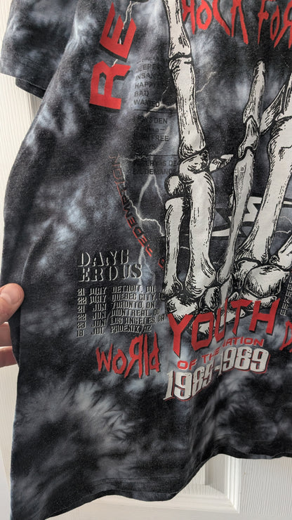 P.O.D. Youth of the Nation Tie Dye T-Shirt Unisex small Black Graphic Rock Tee