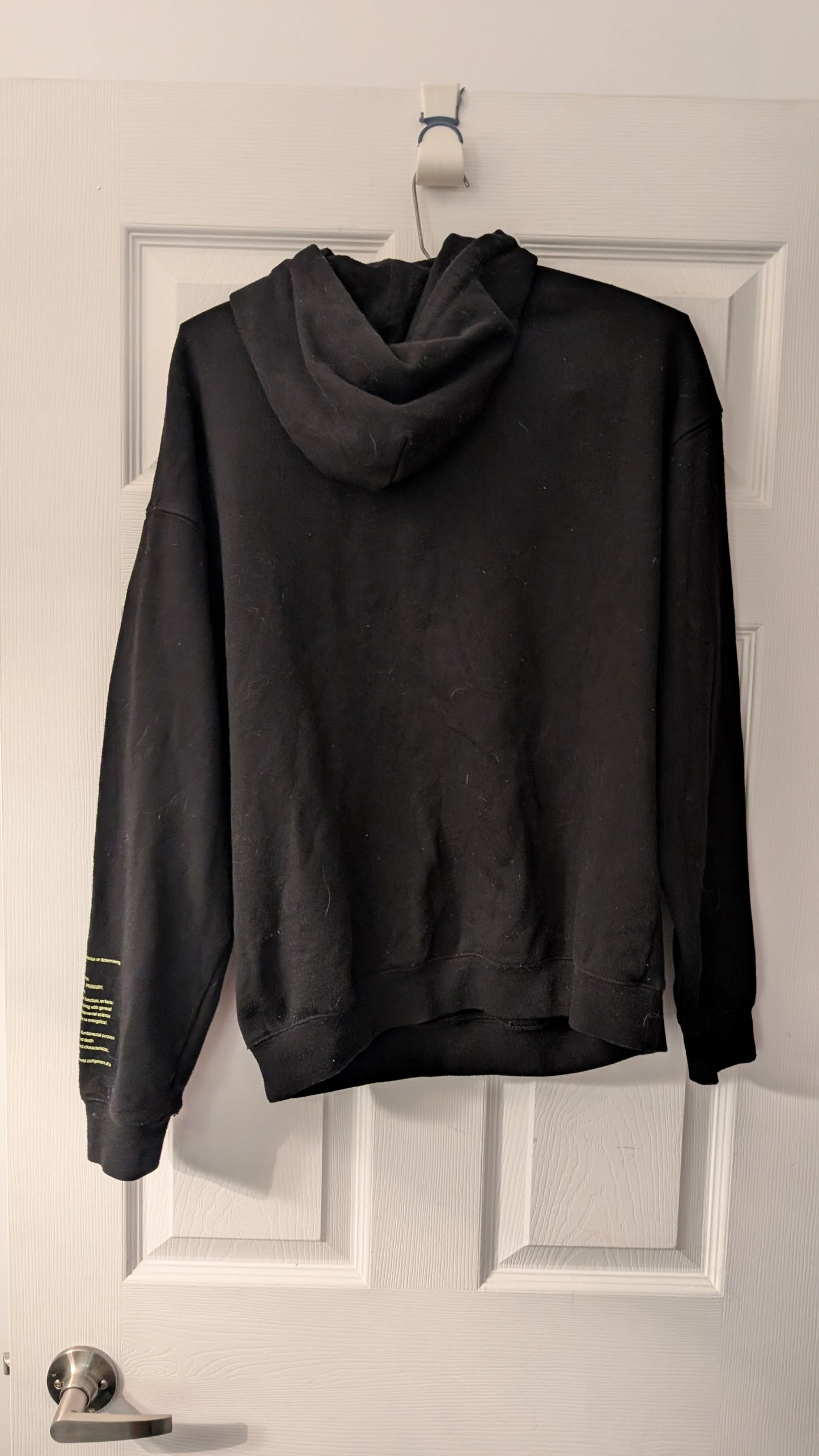 Urban Heritage Fundamentals Hoodie Black Neon Text Globe Graphic Size S/P