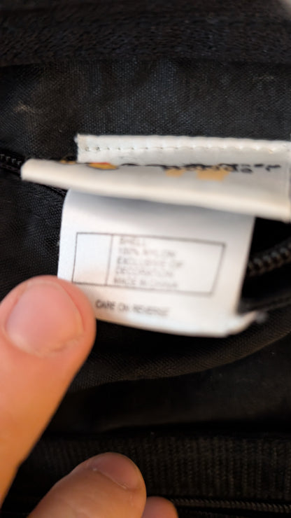 Walt Disney World Shoulder Tote Bag 20" Weekender Black Embroidered Characters