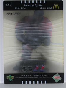 Paul Kariya 2008 Upper Deck McDonald’s NHL Jersey Card 001/100 Game Used Blues