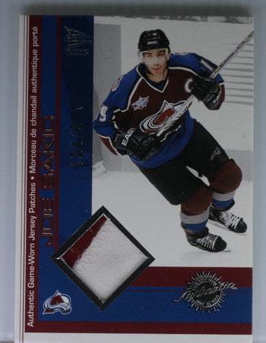 2001-02 Pacific Prism McDonald's Joe Sakic Jersey Patches Silver 134/231