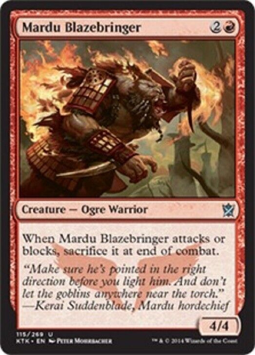 MTG 1x MTG Mardu Blazebringer Khans of Tarkir Magic the Gathering Card Uncommun