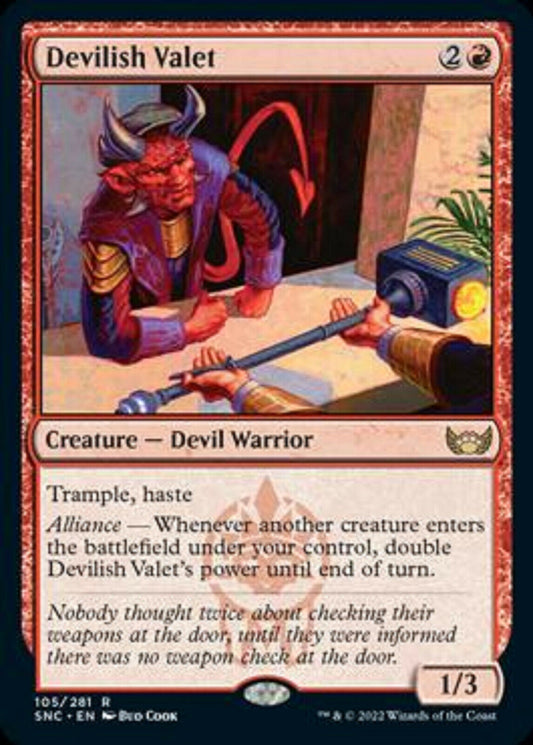 MTG MTG 1x  Devilish Valet Streets of New Capenna Magic Card the Gathering