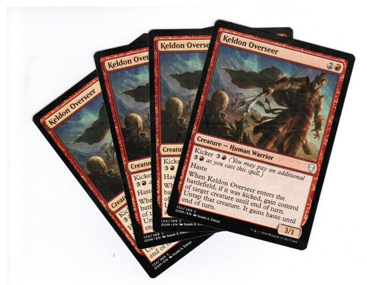 MTG MTG Keldon Overseer Dominaria X4 4x Magic the GAthering cards NM