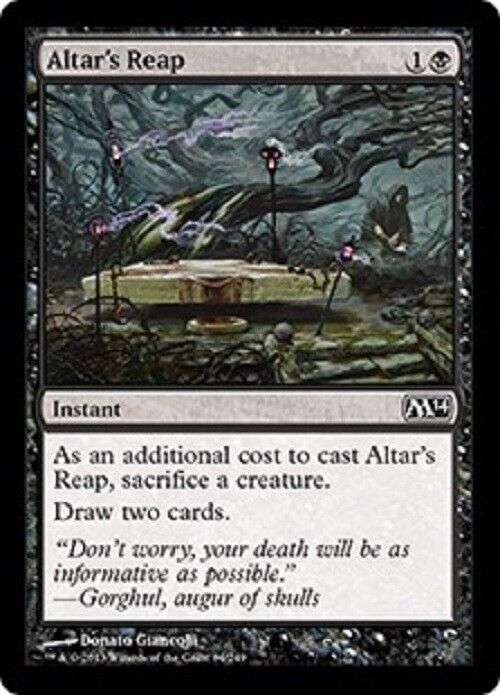 MTG 1x Altar's Reap M14 Magic 2014 Core Set FOIL Card MTG Magic Pauper