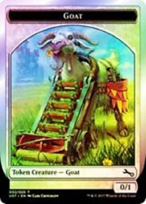 MTG MTG 1x Goat Foil Token Creature Unstable 002/020 Card Magic The Gathering