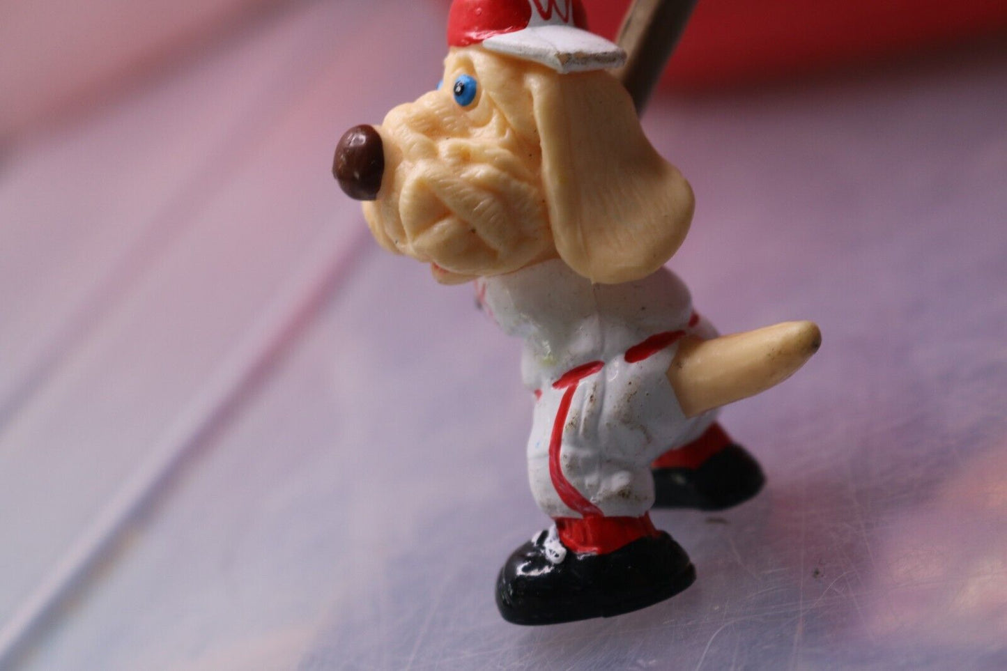 Wrinkles Ganz Bros 1985 Pvc Figure Baseball Dog Cream Colored Dog 2.25" Toy