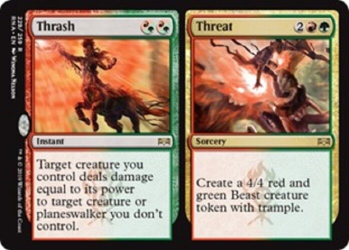 MTG 1x Thrash // Threat  Ravnica Allegiance Unplayed NM Card