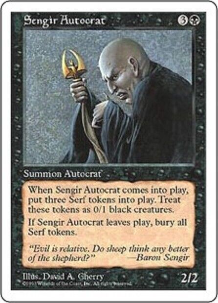 MTG MTG 1x  Sengir Autocrat Fifth Edition Magic The Gathering