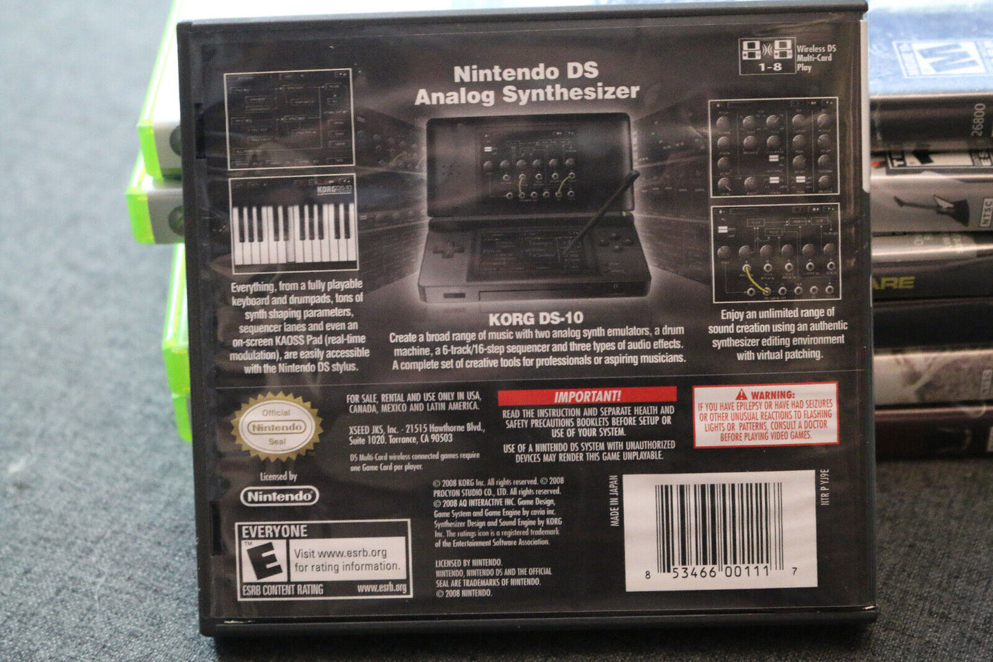 Korg: Ds-10 Synthesizer (Nintendo Ds, 2008) Video Game Music Creator