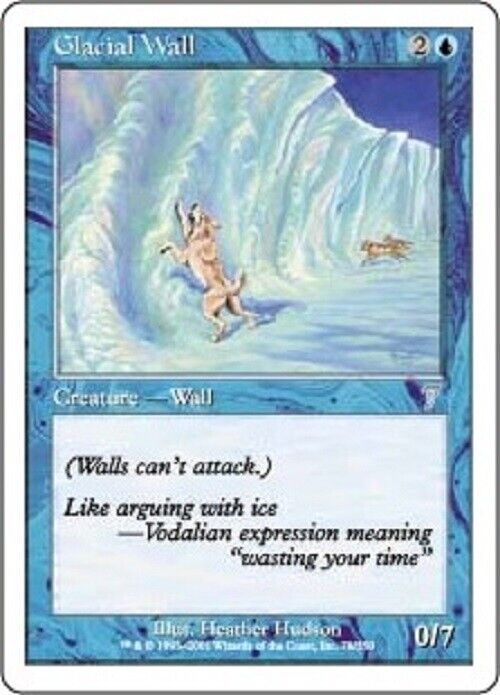 MTG MTG 1x Glacial Wall 7E Seventh Edition Card Magic The Gathering pauper