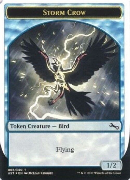 MTG MTG 1X Storm Crow Token (005/020) - FOIL NM Unstable - Common (Foil) card Magic