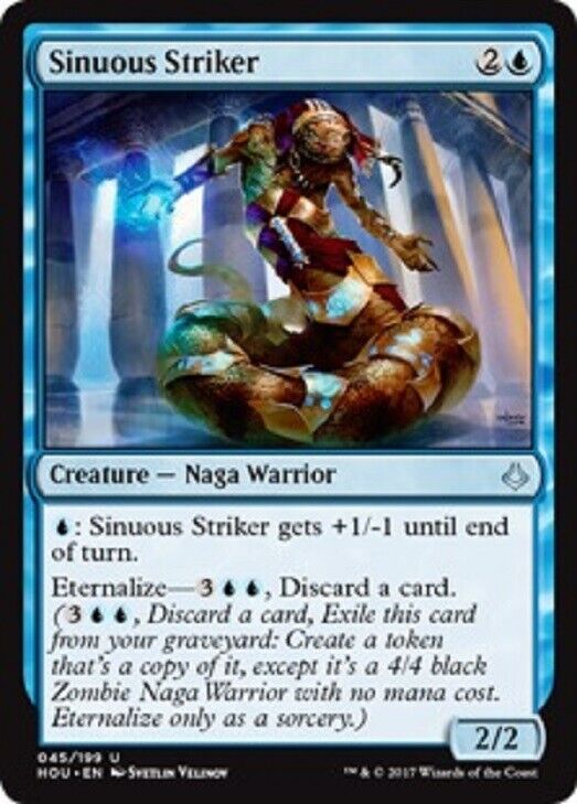 MTG Mtg x1 Sinuous Striker Hour of Devastation blue Magic the Gathering card