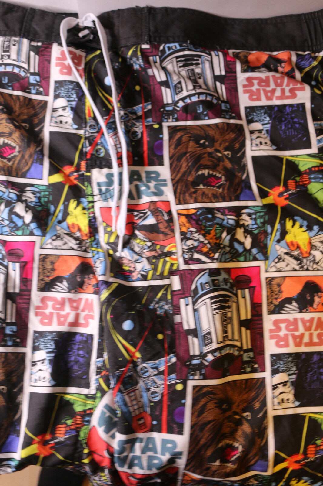 Star Wars Mens Classic Comic Book Board Shorts Swim Trunks Very Rare Variant Xl