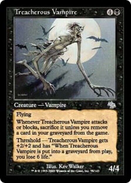 MTG MTG 1x Treacherous Vampire Judgment Card Magic The Gathering