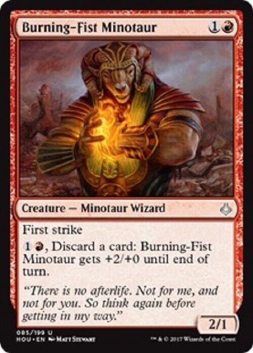 MTG MTG 1x Burning-Fist Minotaur Hour of Devastation Card Magic The Gathering