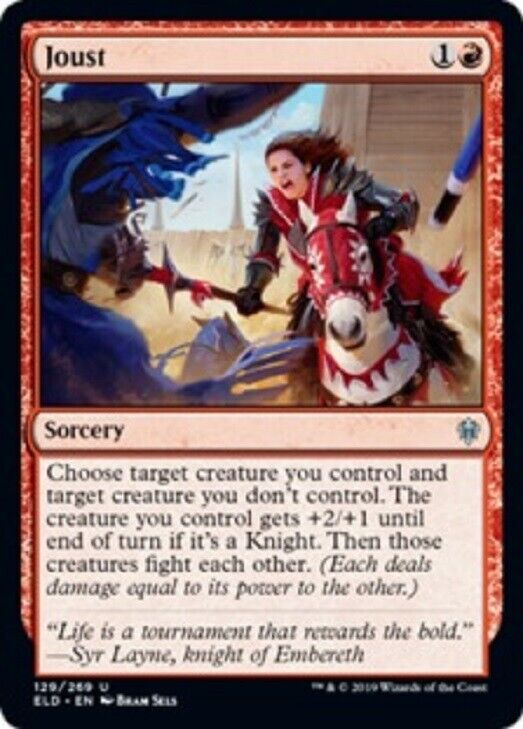 MTG MTG1x Joust Throne of Eldraine Card Magic The Gathering  NM