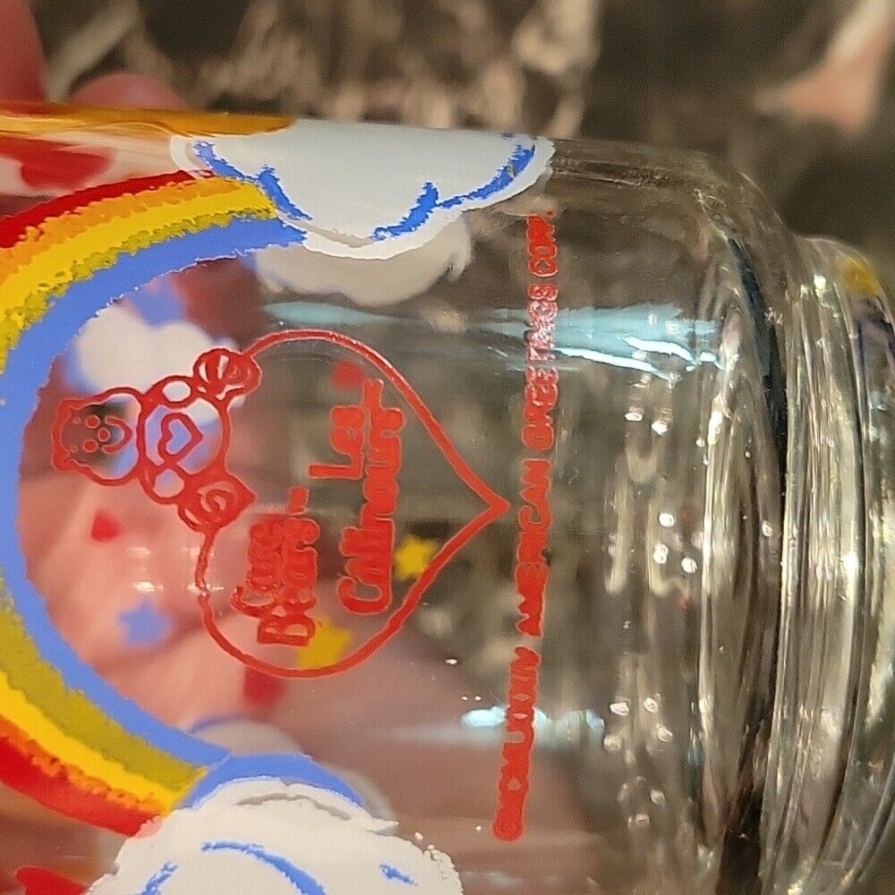 Care Bears Clear Drinking Glass American Greetings Vtg 1984 Tenderheart #4