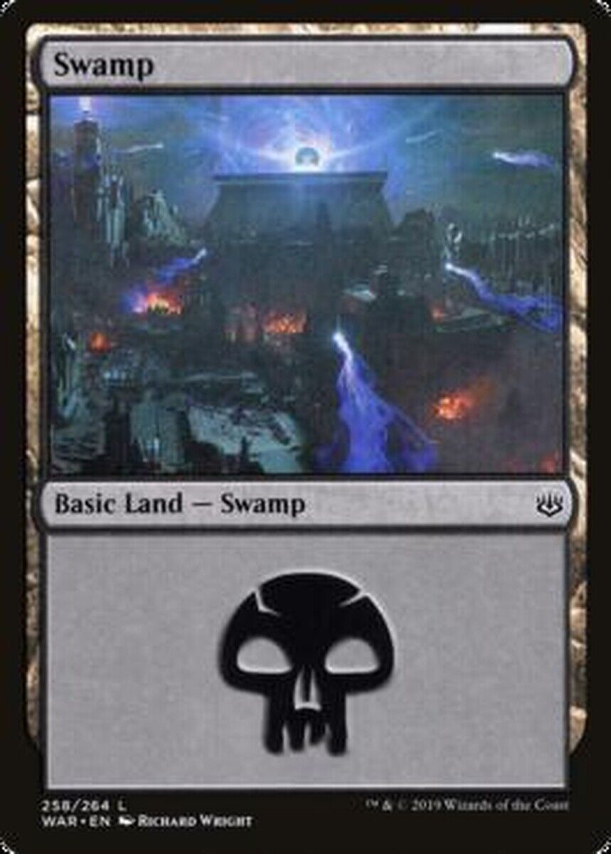 MTG MTG 4x  Swamp (258) War of the Spark Cards Magic The Gathering NM