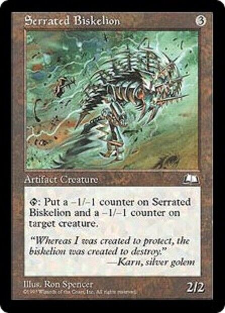 MTG 1x  Serrated Biskelion Weatherlight card MTG Magic the Gathering