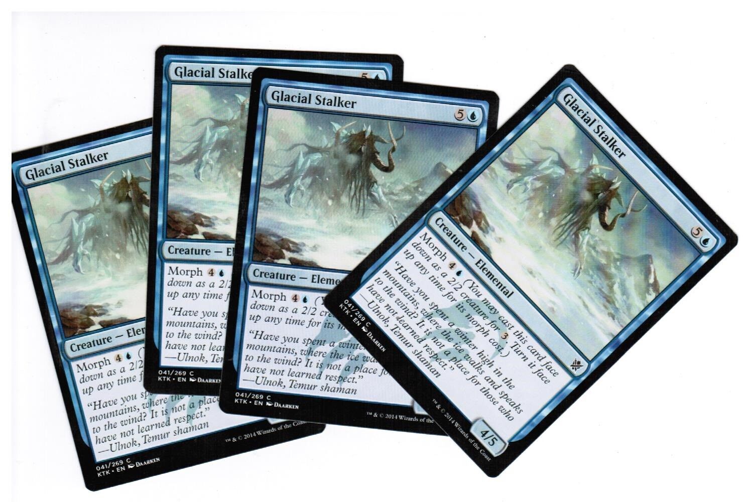 mtg khans of tarkir card prices MTG MTG Glacial Stalker Khans of Tarkir X4 4x Magic the GAthering card – Omniphustoys