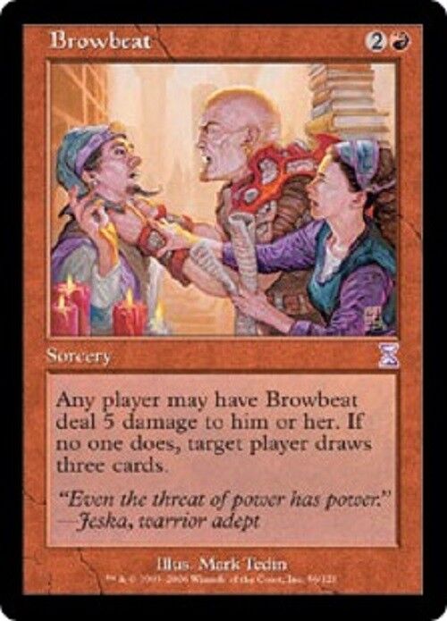 MTG Browbeat Time Spiral Timeshifted MTG Magic Card Commander Rare