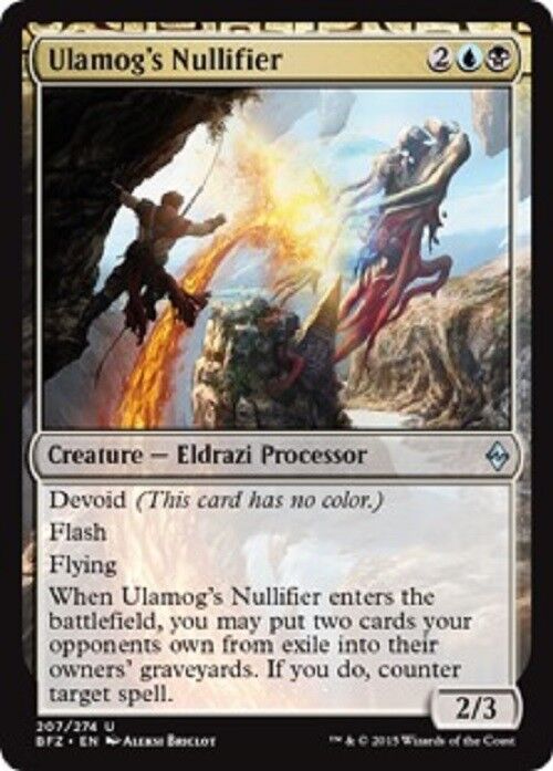 MTG MTG 1x Ulamog's Nullifier Battle for Zendikar card Magic The Gathering NM