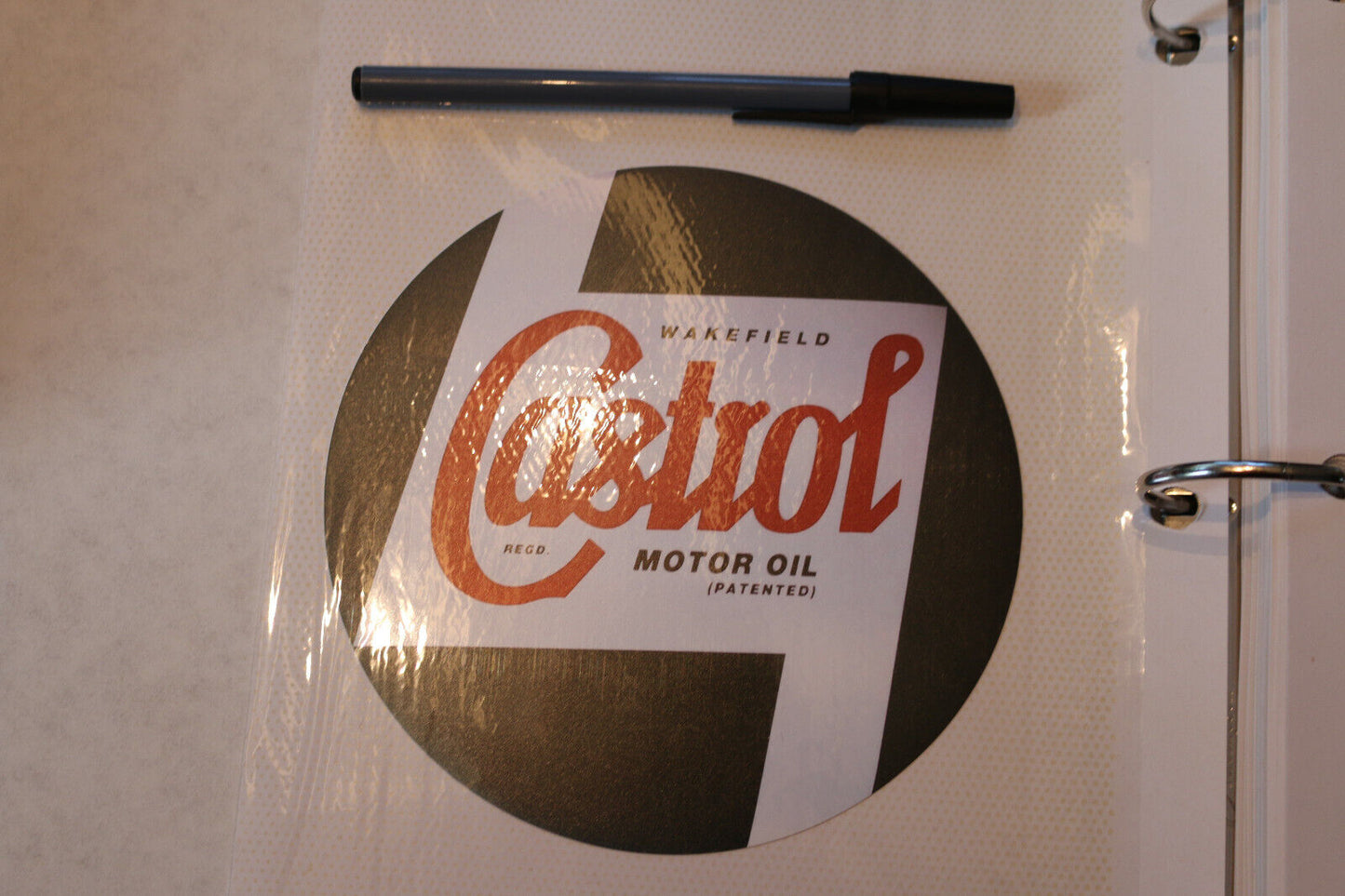 Castrol 6" Gas Pump Gasoline Motor Oil Decal Sticker Collectible Vintage 1