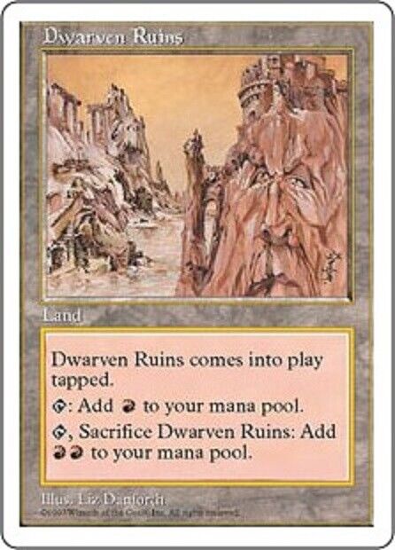 MTG 1x Dwarven Ruins Fifth Edition   card MTG Magic the Gathering