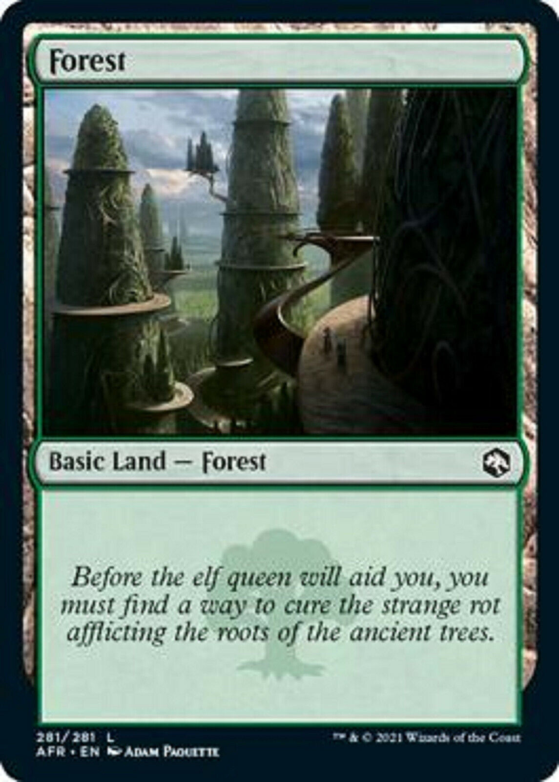 MTG MTG 4x Forest 281 Adventures in the Forgotten Realms